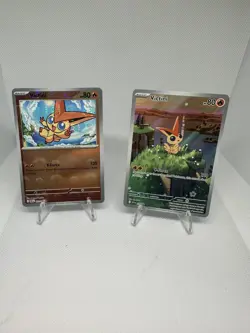 Pokemon TCG Card Victini SVP 208 & 012 Black Star Promo Illustration Rare - NM - Image 1