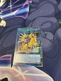 Yugioh Knightmare Unicorn (Alternate) Quarter Century Secret Rare RA01-EN043 1st - Image 3