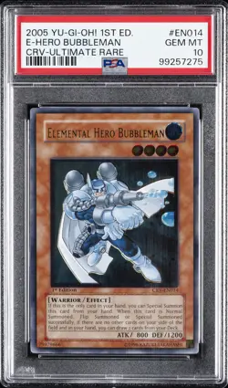 2005 YU-GI-OH! CRV-CYBERNETIC REVOLUTION #EN014 ELEMENTAL HERO BUBBLEMAN PSA 10 - Image 1