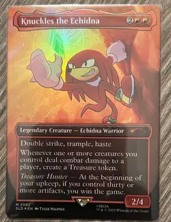 ~ Knuckles the Echidna (Rainbow Foil) ~ NM Foil ~ Secret Lair ~ MTG ~ - Image 1