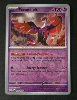 Pokemon Card Fezandipity 045/131 Prismatic Evolutions Reverse Holo NM - Image 1