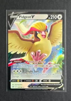 Pidgeot V 137/196 - Lost Origin - Ultra Rare Holo Pokemon Card Near Mint - Image 1