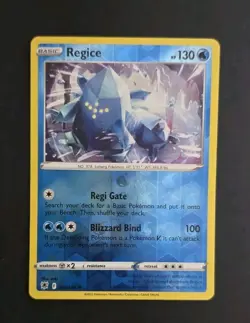 Regice 037/189 Reverse Holo Astral Radiance Pokemon Card - NM - Image 1