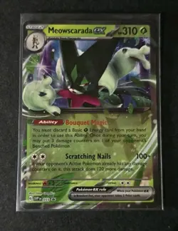 Pokemon TCG Meowscarada ex SVP 033 Scarlet & Violet Black Star Promo Card - NM - Image 1