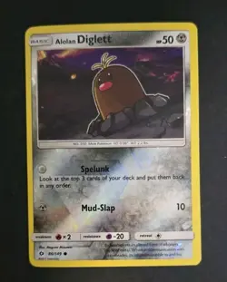 Alolan Diglett 86/149 Base Set Pokemon Reverse Holo Sun and Moon Pokemon Card - Image 1