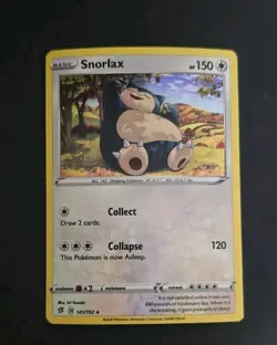Snorlax HOLO RARE card 141/192 SWSH 2020 Pokemon TCG - Image 1