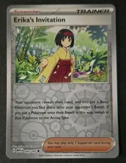 Erika's Invitation Reverse Holo NM 160/165 Scarlet & Violet 151 Pokemon Card - Image 1