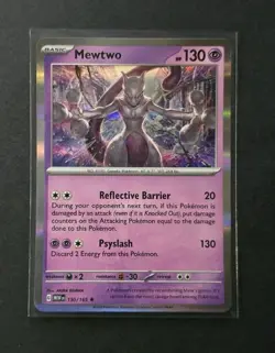 Mewtwo Holo NM 150/165 Scarlet & Violet 151 Pokemon Card - Image 1