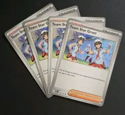Pokemon Card Obsidian Flames 4x Playset Team Star Grunt 195/197 Near Mint - Image 1