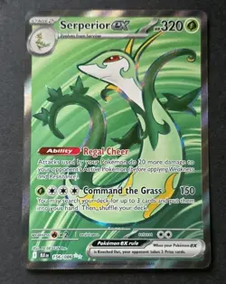 Serperior ex Full Art Pokemon Black Bolt 156/086 Secret Rare Holo Card NM - Image 1