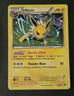 Jolteon 26/98 LP Holo Rare XY Ancient Origins Near Mint Pokemon TCG Set Card - Image 1