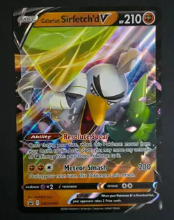 JUMBO Pokemon Card Galarian Sirfetch'd V SWSH043 Oversized Promo - Image 1