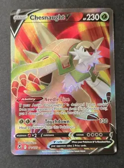 Chesnaught V - 171/195 - Pokemon Silver Tempest Sword & Shield Full Art Card NM - Image 1