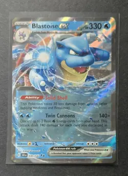 Blastoise EX 030/142 Full Art NM/M Stellar Crown Pokemon Card - Image 1