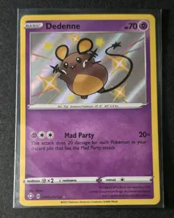 Dedenne SV051/SV122 Shining Fates Shiny Holo Rare Holo Pokemon Card NM - Image 1