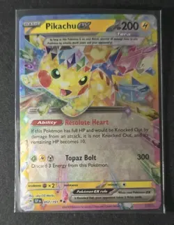 Pokemon Pikachu EX Double Rare Holo Card 057/191 Surging Sparks - Image 1