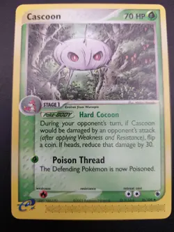 Pokemon Card Cascoon 27/109 common EX Ruby And Sapphire LP - Image 2