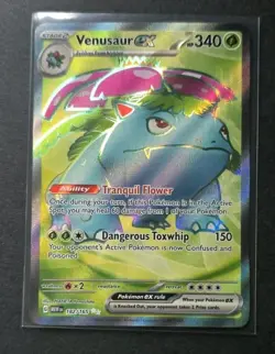 Venusaur ex Holo 182/165 Scarlet and Violet 151 Pokemon Card 2023 NM - Image 1