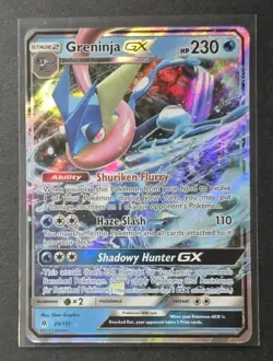 Greninja GX 24/131 Forbidden Light Pokemont Card Ultra Rare Holo Near Mint - Image 1