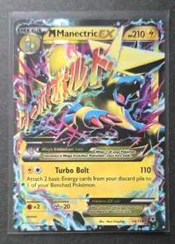 Pokemon Mega M Manectric EX Holo Card 2014 XY Phantom Forces Rare 24/119 - Image 1