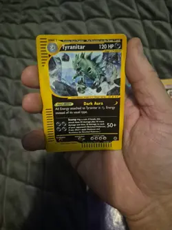 Pokemon TCG Tyranitar Expedition Base Set Reverse Holo Rare Card 29/165 - Image 1