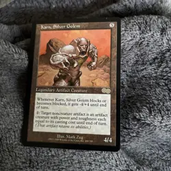 Magic the Gathering - Karn, Silver Golem - Artifact - Urza’s Saga - EX - MTG - Image 1