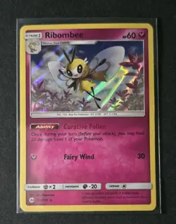 Ribombee - 93/149 - Sun & Moon Holo Rare Pokemon - Image 1