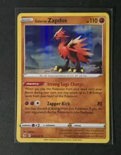 Galarian Zapdos Holo Rare - 082/203 - Evolving Skies Pokemon 2021 - Image 1