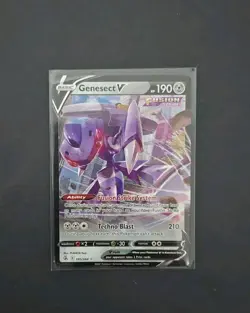 Genesect V 185/264 Ultra Rare Sword & Shield: Fusion Strike Pokemon TCG - Image 1