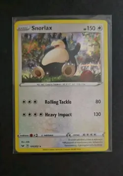 Pokemon Snorlax Cosmos Holo Rare Promo SWSH Base 140/202 NM - Image 1