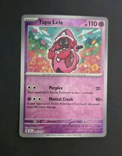 Pokemon TCG Tapu Lele 092/191 Sv08: Surging Sparks Reverse Holo Rare NM - Image 1