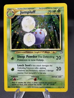 Pokemon TCG Jumpluff 7/111 Neo Genesis Holo Unlimited Rare with Swirl - HP - Image 1