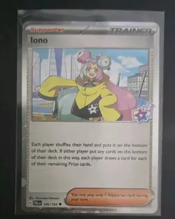 Iono 185/193 Pokemon TCG Paldea Evolved 2023 Cosmos Holo Promo NM - Image 1