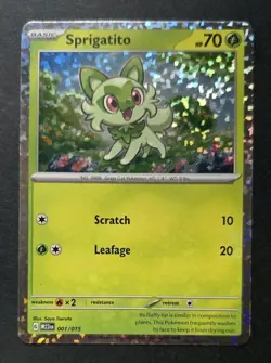 Pokemon Sprigatito 001/015 McDonald’s Match Battle 2023 Holo - Image 1