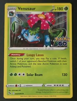 Pokemon - Venusaur - 003/078 - Holo Rare - Pokemon Go - NM/M - Image 1