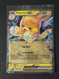 Pokemon SEALED Pawmot ex 073/197 Obsidian Flames Adventure Chest Promo Holo!! - Image 1