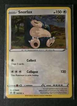 Snorlax 141/192 Rare Rebel Clash Pokemon TCG - Image 1
