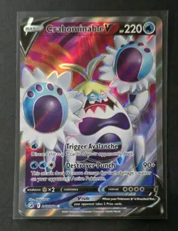 Crabominable V 248/264 - Fusion Strike Full Art Holo Pokemon TCG NM - Image 1