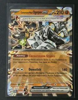 Cornerstone Mask Ogerpon ex 112/167 Pokemon Twilight Masquerade Double Rare NM - Image 1