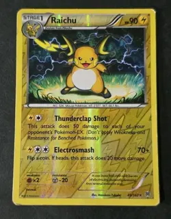 Pokemon 2015 Raichu XY BREAKthrough #49/162 Reverse Holo Rare MP - Image 1