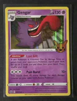 GENGAR 057/198 TRICK OR TRADE HALLOWEEN PROMO POKEMON STAMPED HOLO - Image 1