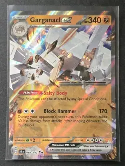 Pokemon TCG Stellar Crown Garganacl ex Holofoil 089/142 NM Double Rare - Image 1