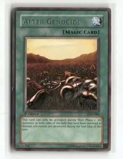 After Genocide Legacy of Darkness Rare Yugioh Lightly played - Image 1