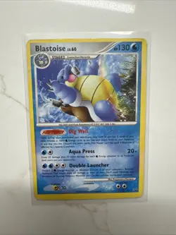 Pokemon TCG Blastoise Holo Rare Card 2/127 Platinum Base Set 2009 LP - Image 1