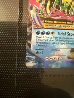 Pokemon TCG Primal Kyogre EX Ultra Rare Card Primal Clash 55/160 NM Condition - Image 4