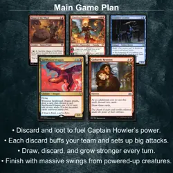 Captain Howler, Sea Scourge Magic Custom Commander Izzet discard MTG Deck EDH - Image 2