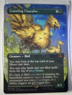 Traveling Chocobo (Borderless) (Chocobo Track Foil) MTG Magic Final Fantasy 🐥 - Image 1