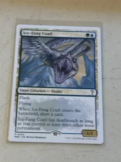 mtg white border Ice-Fang Coatl, Mystery Booster 2, unplayed - Image 1