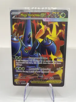 Mega Heracross Ex 108/094 Full Art Ultra Rare Phantasmal Flames Pokemon TCG NM - Image 1