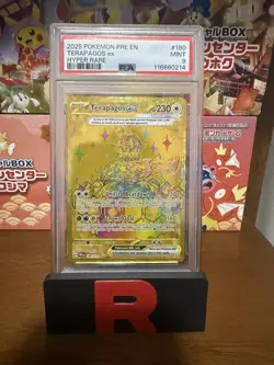 Terapagos ex Gold Hyper Rare 180/131 S&V Prismatic Evolutions Pokemon PSA 9 MINT - Image 1